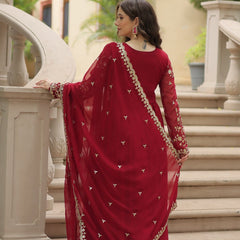 Payal's Blooming Gown With Sequins-Multi Embroidered Work L9195