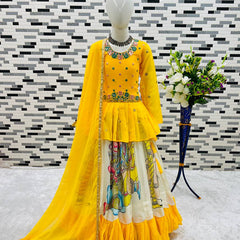 KEDIYA STYLE LAHENGAA SET FULLY STTICHED  OC-185