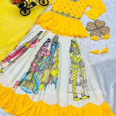KEDIYA STYLE LAHENGAA SET FULLY STTICHED  OC-185