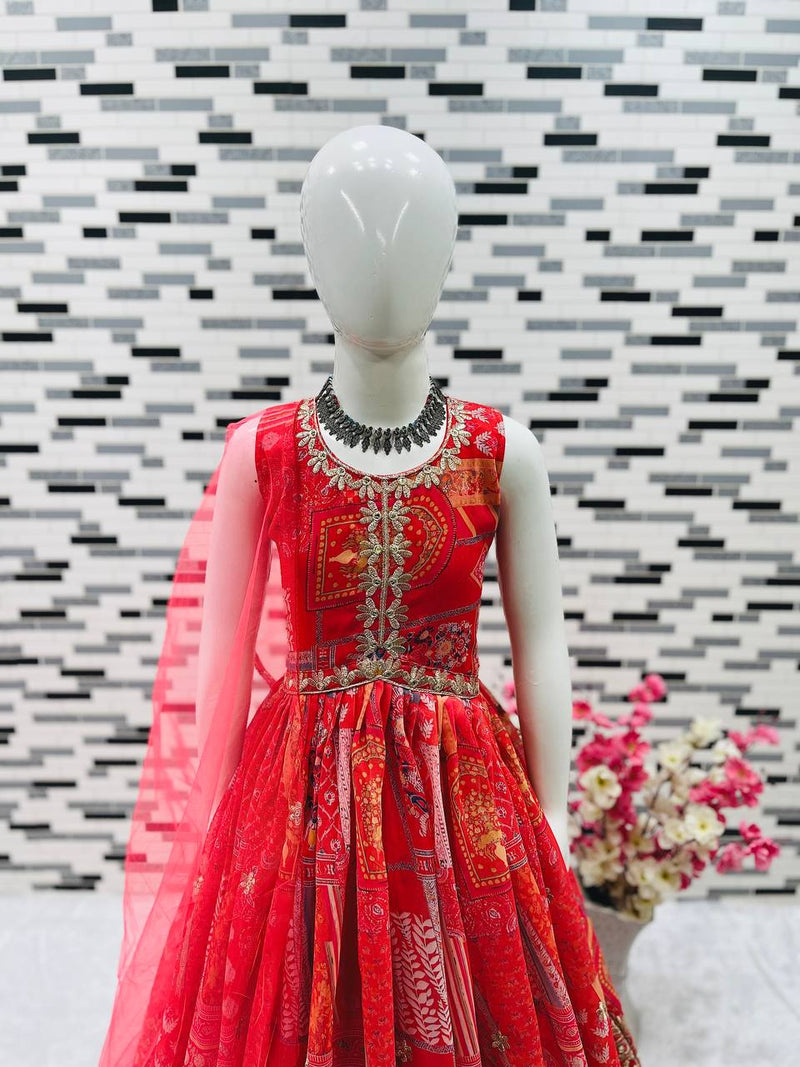 New Designer Heavy Fox Georgette Embroidered Siqunce Work Gownn OC-159