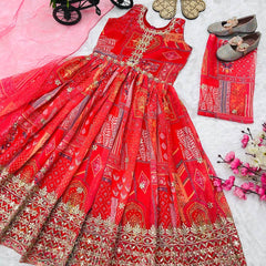 New Designer Heavy Fox Georgette Embroidered Siqunce Work Gownn OC-159