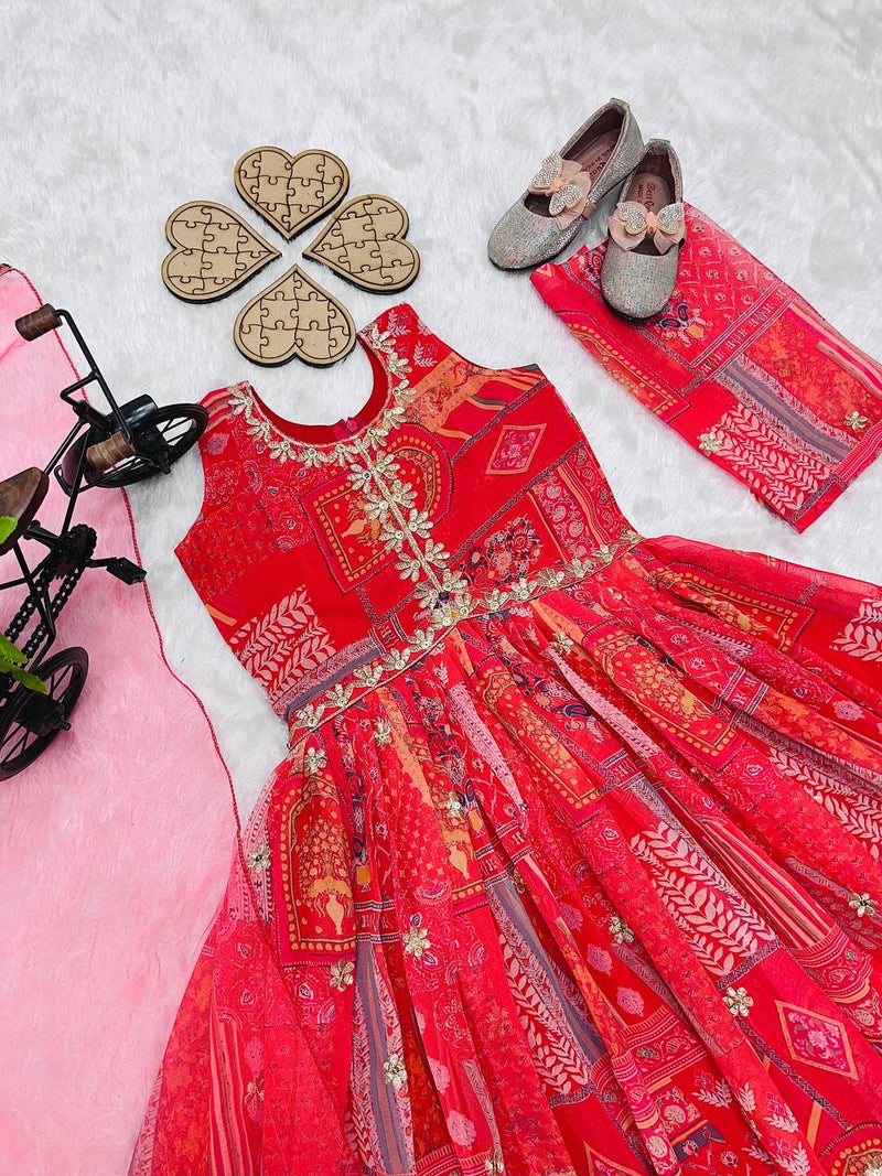 New Designer Heavy Fox Georgette Embroidered Siqunce Work Gownn OC-159