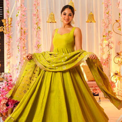 Vidhya's Roman Silk Anarkali Suit
