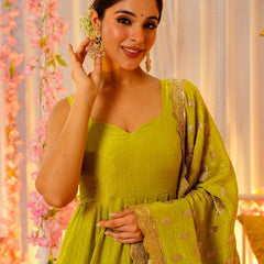 Vidhya's Roman Silk Anarkali Suit