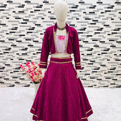 New Designer Heavy Fox Georgette Embroidery chain work Kotii Lahenga Choli OC-161