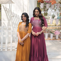 Partywear Embroidered Work GOWN KA-1109