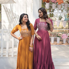 Partywear Embroidered Work GOWN KA-1109