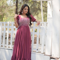 Partywear Embroidered Work GOWN KA-1109