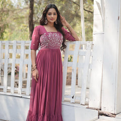 Partywear Embroidered Work GOWN KA-1109