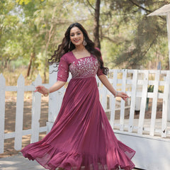 Partywear Embroidered Work GOWN KA-1109