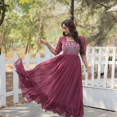 Partywear Embroidered Work GOWN KA-1109