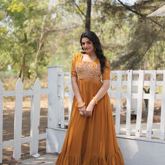 Partywear Embroidered Work GOWN KA-1109