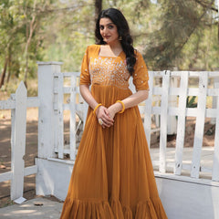 Partywear Embroidered Work GOWN KA-1109