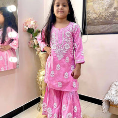 New Designer Heavy Rayon Cotton Top-Shararaa OC-140 pink