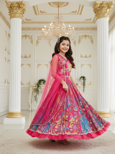 STYLISH LAHENGA CHOLI SET FULLY STTICHED