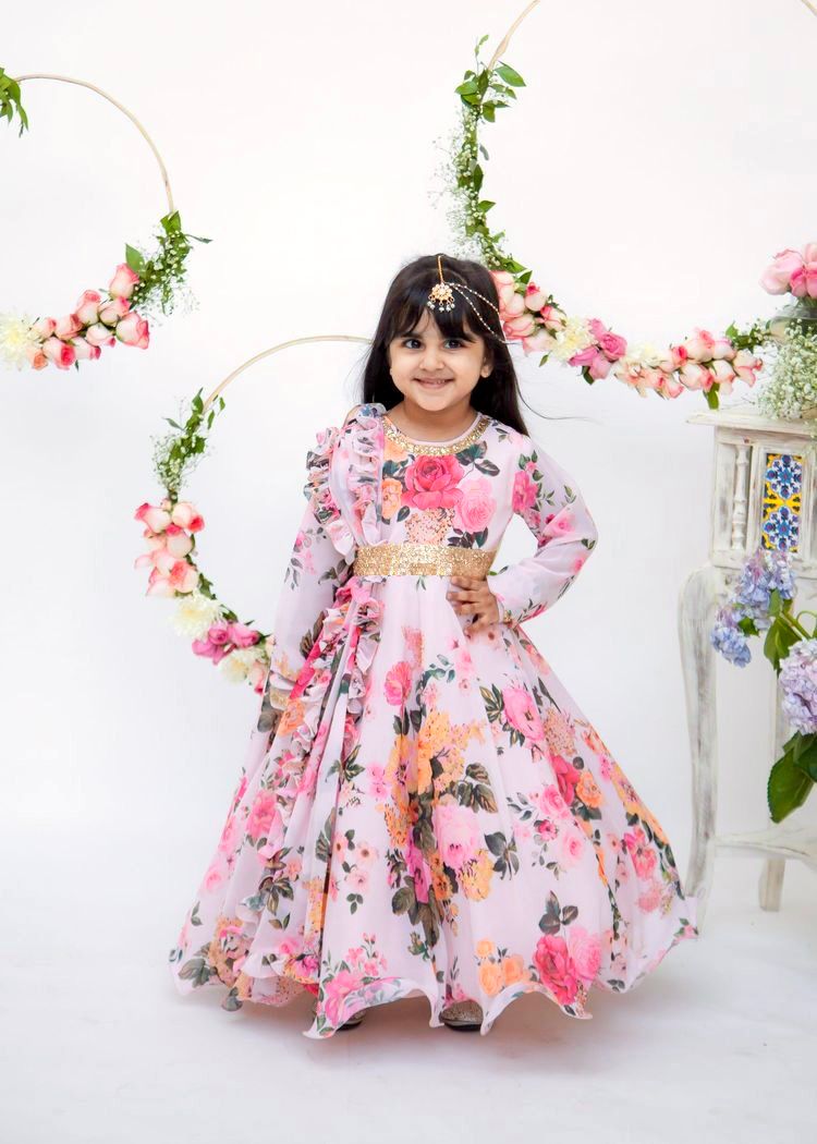New Designer Heavy Fox Georgette Digital Print Gownn OC-142