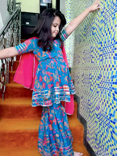 NEW DESIGNER EMBROIDERY SIQUNCE WORK TOP-SARARA AND DUPATTAA OC-149