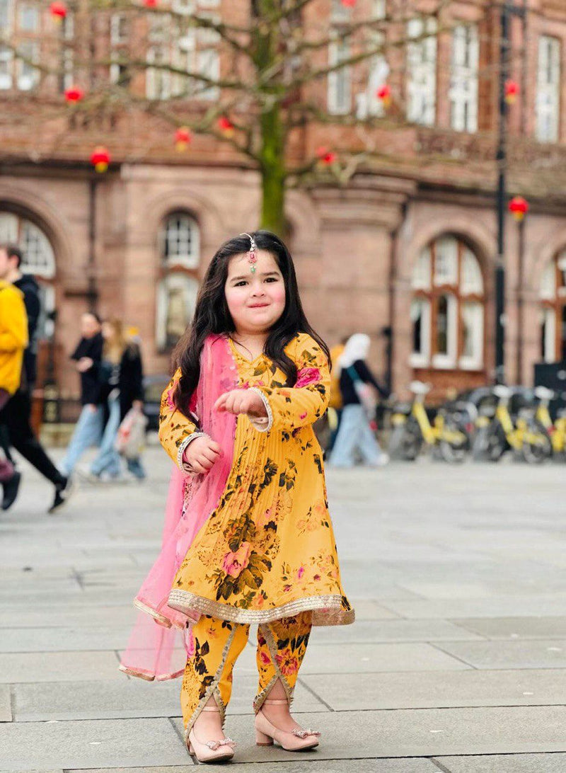 New Designer Heavy Fox Georgette Dhoti Salwarr Suit OC-160 Yellow Master
