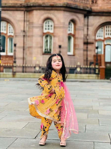 New Designer Heavy Fox Georgette Dhoti Salwarr Suit OC-160 Yellow Master