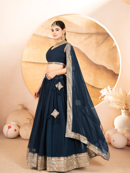 Catalina's Blue Coloured Party Wear Lehenga Choli
