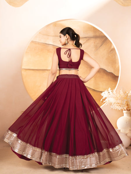 Catalina's Maroon Coloured Party Wear Lehenga Choli
