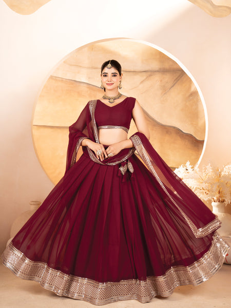 Catalina's Maroon Coloured Party Wear Lehenga Choli