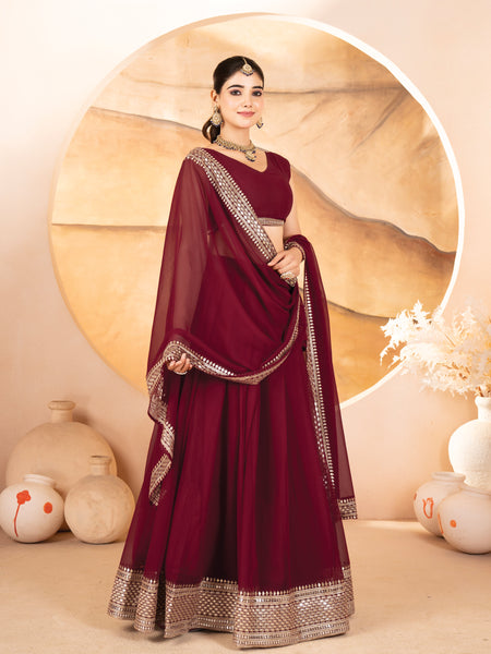 Catalina's Maroon Coloured Party Wear Lehenga Choli