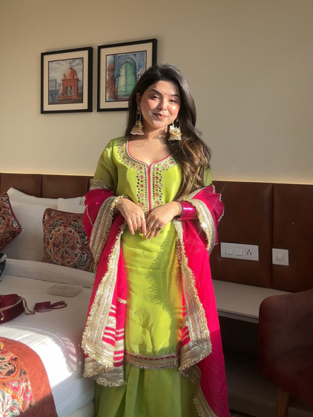 Saumya Neon Sharara Suit Set