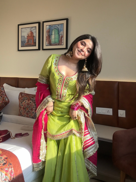 Saumya Neon Sharara Suit Set