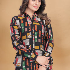 Multi Color Muslin Cotton Printed Cord Set