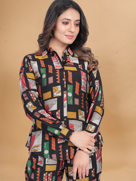 Multi Color Muslin Cotton Printed Cord Set