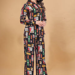 Multi Color Muslin Cotton Printed Cord Set