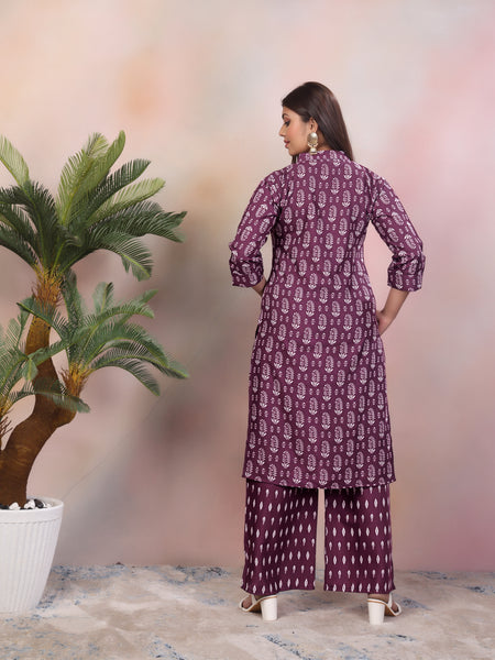 Women Pure Rayon Kurta Palazzo Set