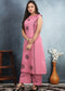 Silk Printed Round Neck Kurti With Pant Set