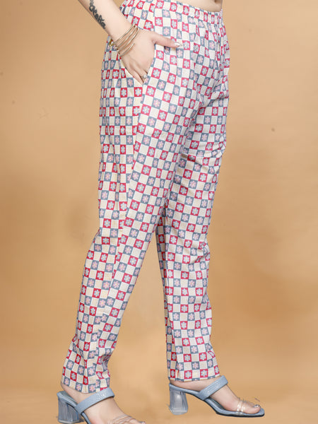 Women Cotton Blend Kurti Pant Dupatta Set/kurti set/kurta set
