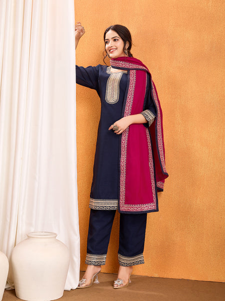 Multi Sequence with cording Work Kurti Set