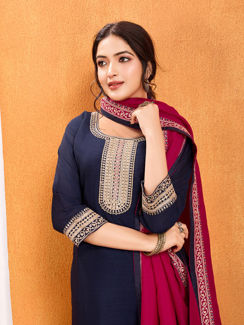 Multi Sequence with cording Work Kurti Set
