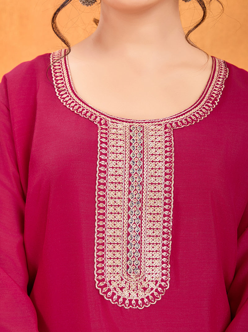 Multi Sequence with cording Work Kurti Set