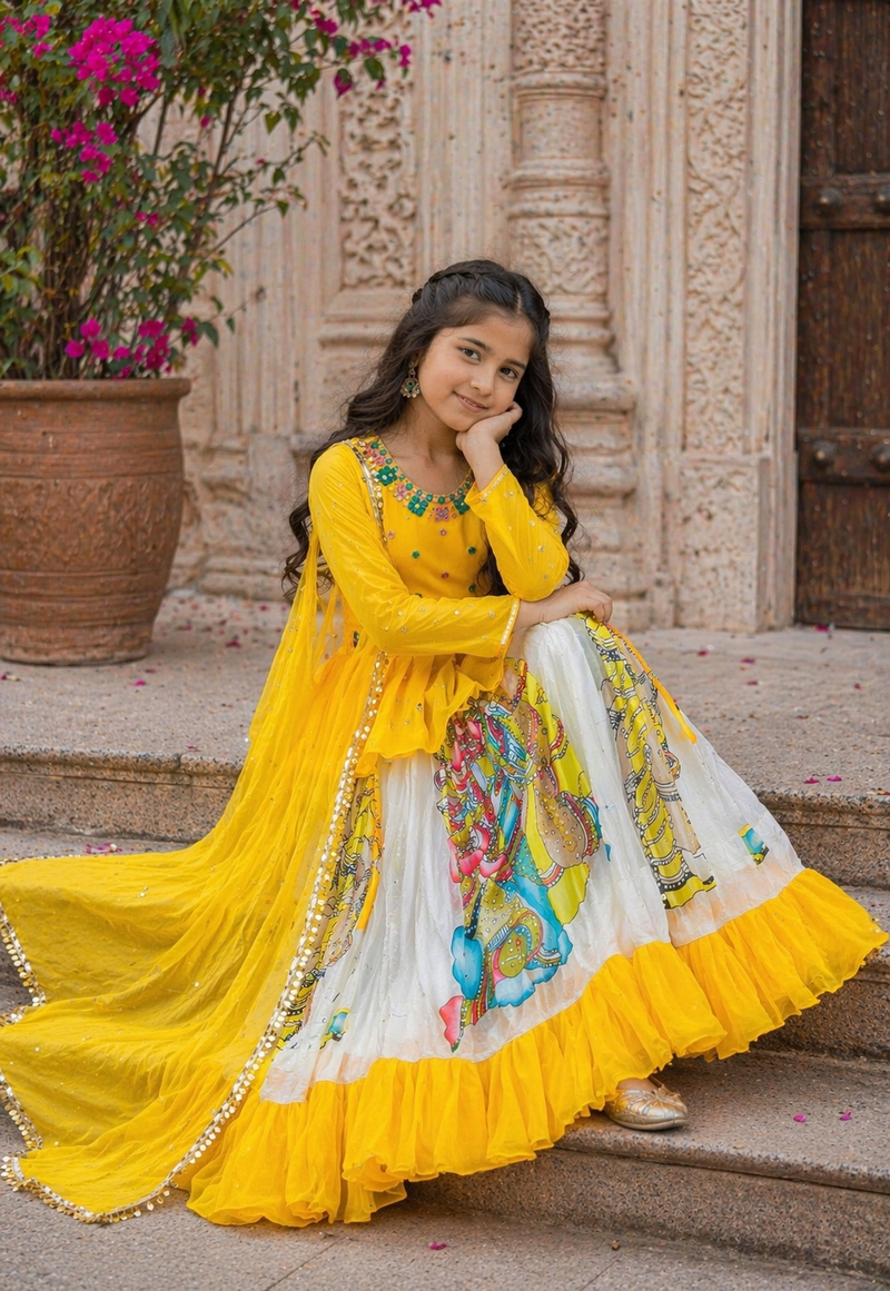 KEDIYA STYLE LAHENGAA SET FULLY STTICHED  OC-185