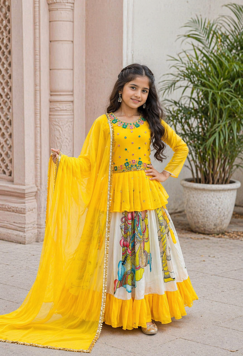 KEDIYA STYLE LAHENGAA SET FULLY STTICHED  OC-185