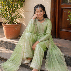 Premium Beautiful Kids Top Sharara And Dupatta Set