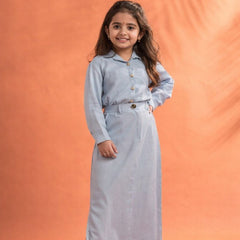 Light Blue Cotton Dress for Girls | Cute & Comfortable Party Wear Casual Wear Summer Wear