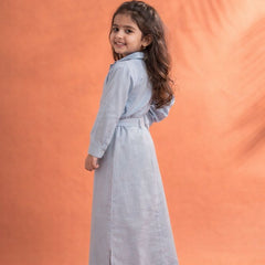 Light Blue Cotton Dress for Girls | Cute & Comfortable Party Wear Casual Wear Summer Wear