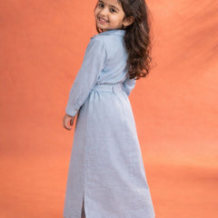 Light Blue Cotton Dress for Girls | Cute & Comfortable Party Wear Casual Wear Summer Wear