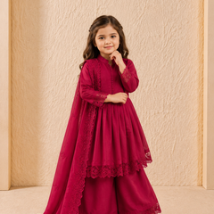 Premium Quality Roman Silk Kids Gown Set