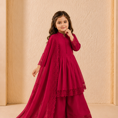 Premium Quality Roman Silk Kids Gown Set