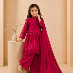 Premium Quality Roman Silk Kids Gown Set