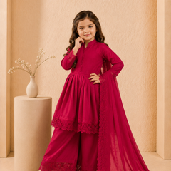 Premium Quality Roman Silk Kids Gown Set