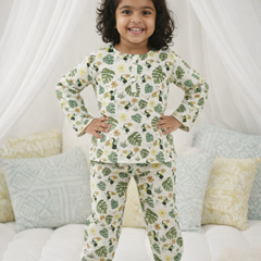Premium Kids Night Suit Set | Soft Cotton Pajama for Girls | Cute Printed Sleepwear