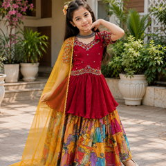 KEDIYA STYLE LAHENGAA SET FULLY STTICHED OC-197 Master
